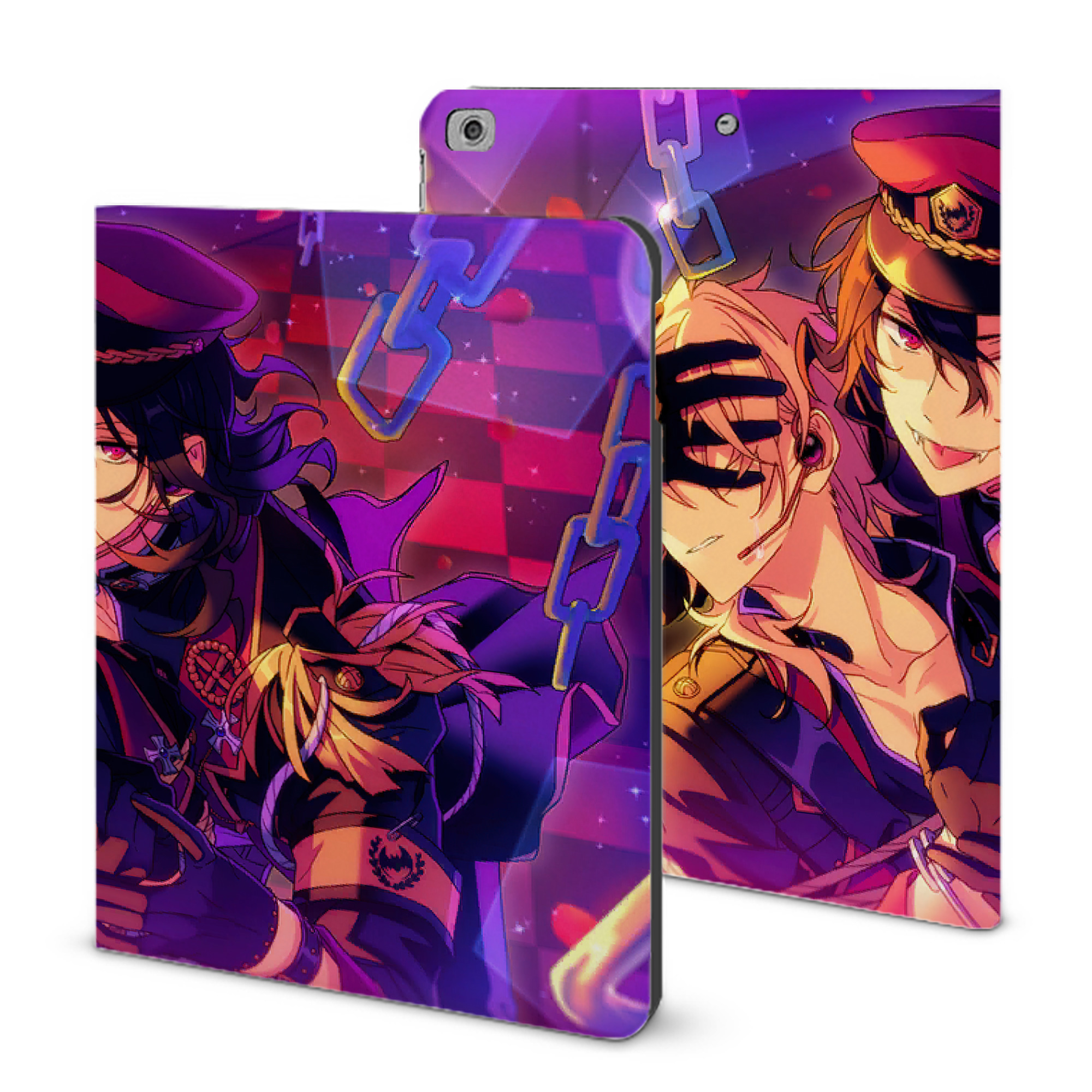 （画像用） あんさんぶるスターズ! Ensemble Stars IPad ケース ブック型 PUレザー TPU 耐衝撃 軽量 薄型 ペン収納なし 全面保護 IPad 各モデル対応
